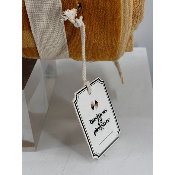 Business & Pleasure Co. Premium Beach Blanket Squares Pattern In orange - Picture 5 of 10